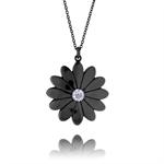 Sunflower silver flower with zirkonia from Izabel Camille